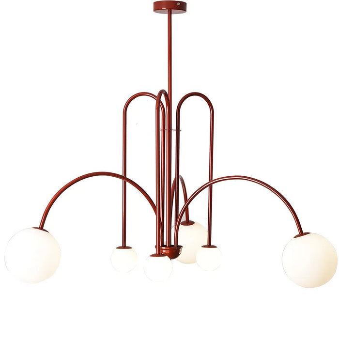 Modern LED Chandelier – Frosted Glass Pendant Light for Elegant Interiors