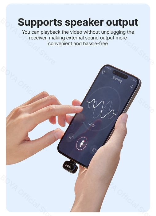BOYA Mini Wireless Microphone – 2.4GHz Lavalier Mic with Charging Case for iPhone & Android - Samanta Factory