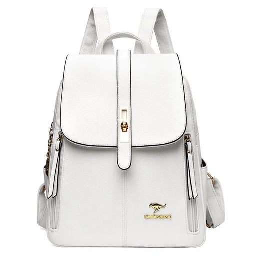 Fashionable PU Leather Backpack with ruched design, spacious interior, and ergonomic carrying system, perfect for travel and school.