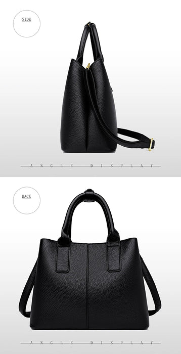 Women’s PU Leather Business Handbag – Saffiano Tote with Adjustable Shoulder Strap - Samanta Factory