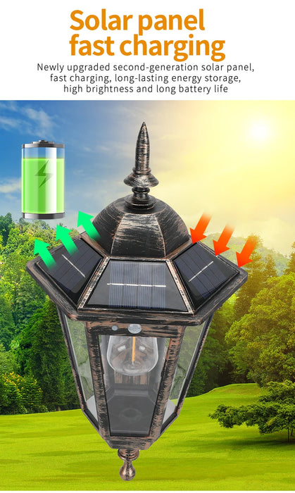 Retro Solar Pathway Light – Waterproof LED Outdoor Garden Lamp - Samanta Factory