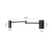 Modern Wall Lamp with Dimmable Switch – Rocker Arm Retractable LED Reading Light - Samanta Factory