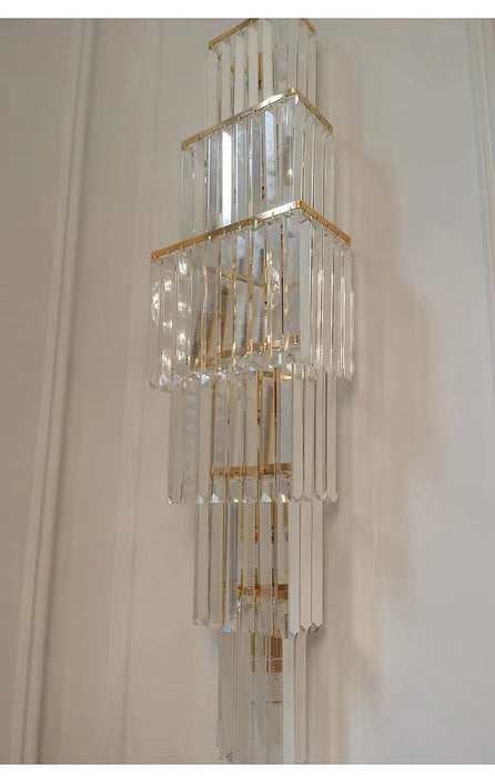 Crystal Wall Lamp – Modern Gold LED Lighting for Dining & Bedroom