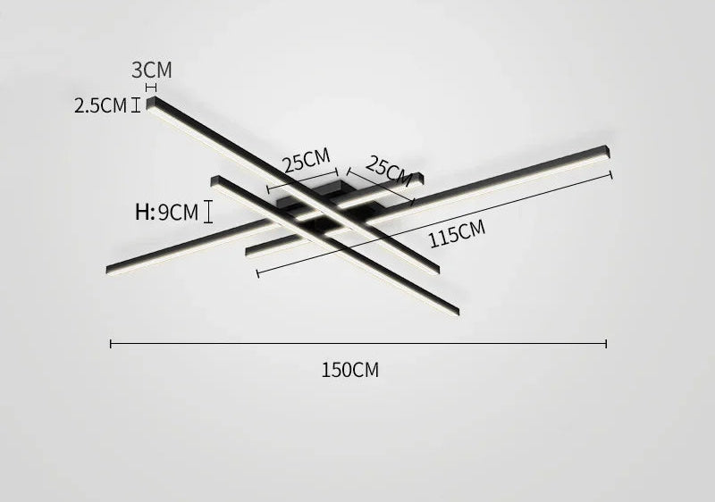 LED Ceiling Light – Modern 4-Bulb Fixture for Bedroom & Foyer