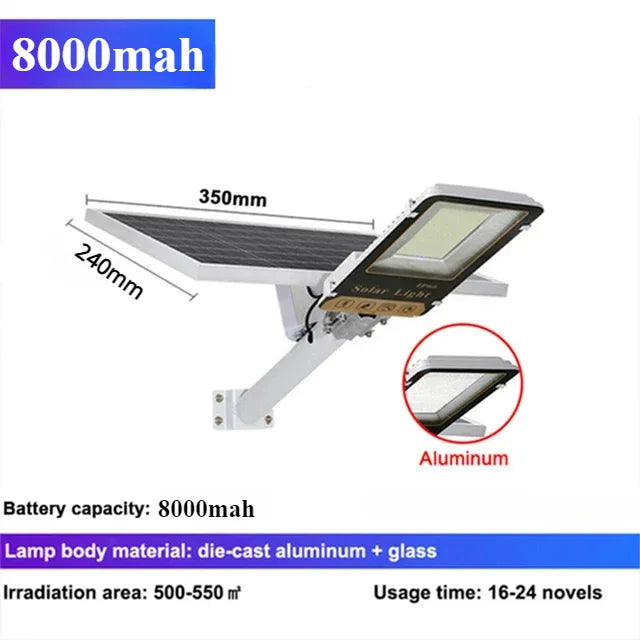 Solar LED Street Light – 300W Outdoor Waterproof Lighting with Remote Control