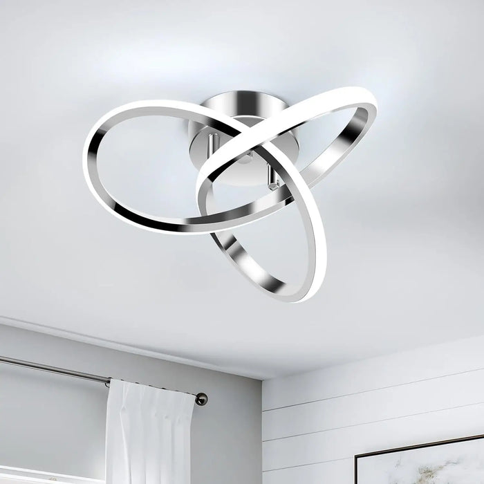 Modern LED Ceiling Light – Stepless Dimmable with Iron & Acrylic Design