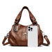 Women’s Tote Bag – Sequined Letter Design & Soft Leather Shoulder Handbag - Samanta Factory