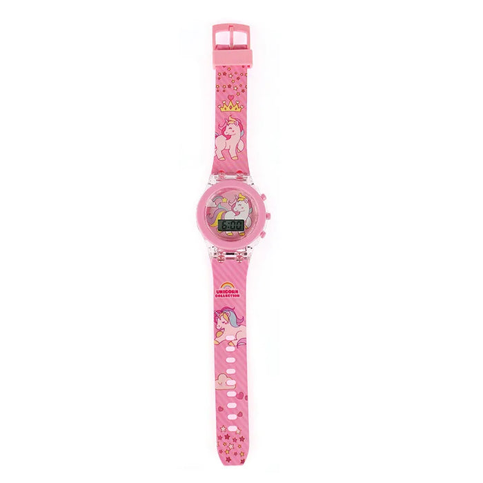 Cartoon Digital Kids Watch – Waterproof Flashing LED Light Watch for Girls & Boys - Samanta Factory