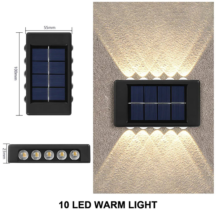 Solar Wall Light – Up & Down Waterproof LED for Modern Outdoor Decor