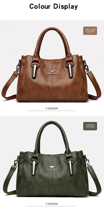 Casual Tote Shoulder & Crossbody Bag – Versatile, Soft PU Leather with Sequined Design - Samanta Factory