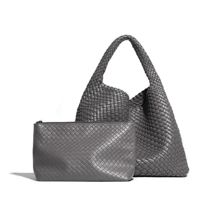 Stylish Split Leather Bucket Shoulder Bag – Versatile Women’s Handbag for Work & Casual Outings - Samanta Factory