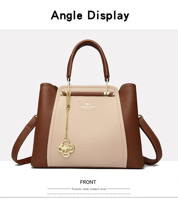 Designer Inspired PU Leather Shoulder Bag – Luxury Casual Tote for Women - Samanta Factory