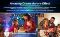 Galaxy Light Projector – 360° Dream Aurora Star & Moon Lamp with Bluetooth, White Noise & Rechargeable Battery - Samanta Factory