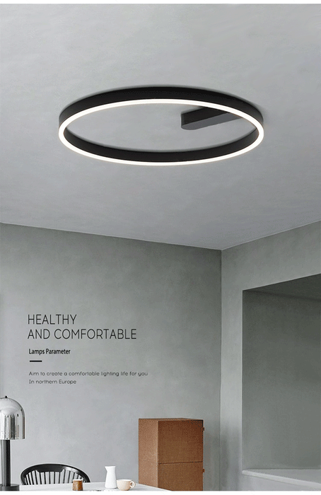 LED Ceiling Light – Modern Surface-Mounted Design with Dimmable Remote Control