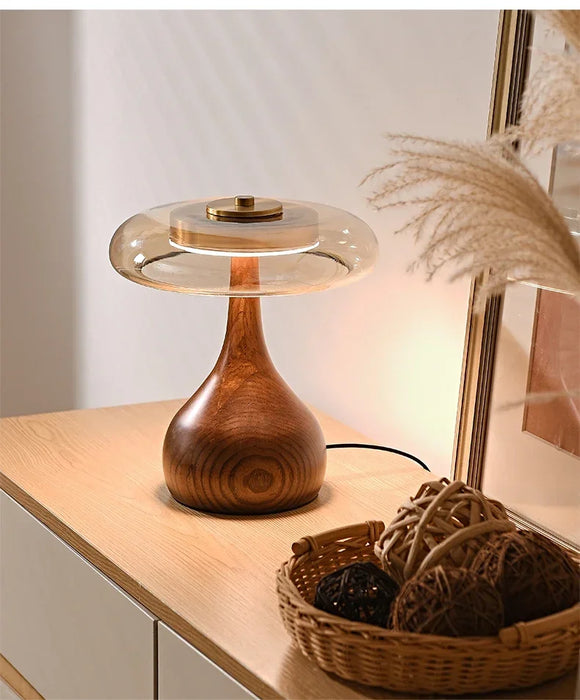French Retro Floor Lamp – Luxury LED Table & Bedside Lighting with Clear Glass Shade