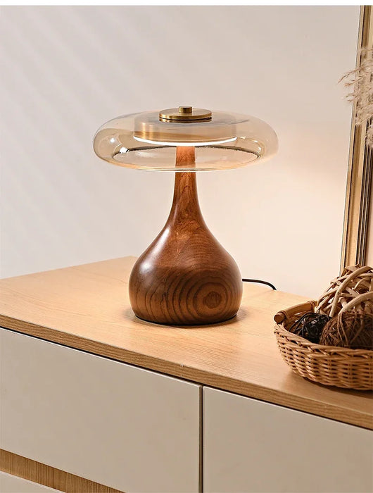 French Retro Floor Lamp – Luxury LED Table & Bedside Lighting with Clear Glass Shade