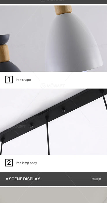 Modern Pendant Light – Triple Head Design with E27 Base for Stylish Interiors - Samanta Factory