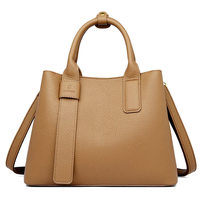 Women’s PU Leather Business Handbag – Saffiano Tote with Adjustable Shoulder Strap - Samanta Factory