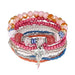 Bohemian Bracelet Set – Stackable Beaded Bangles with Crystals & Pearls for Everyday Wear - Samanta Factory