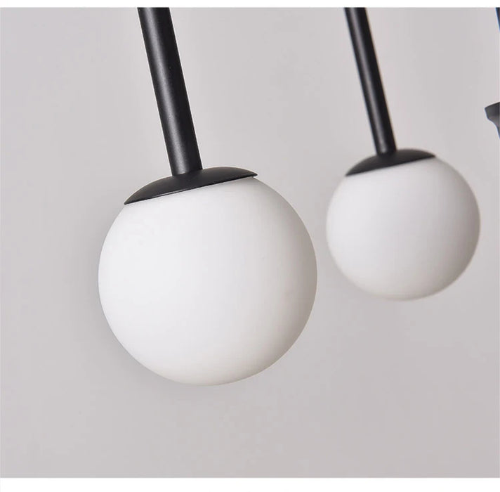 Modern LED Chandelier – Frosted Glass Pendant Light for Elegant Interiors