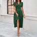 Junior Y2K Midi Dress – Puff Sleeves & Slim A-Line Silhouette - Samanta Factory