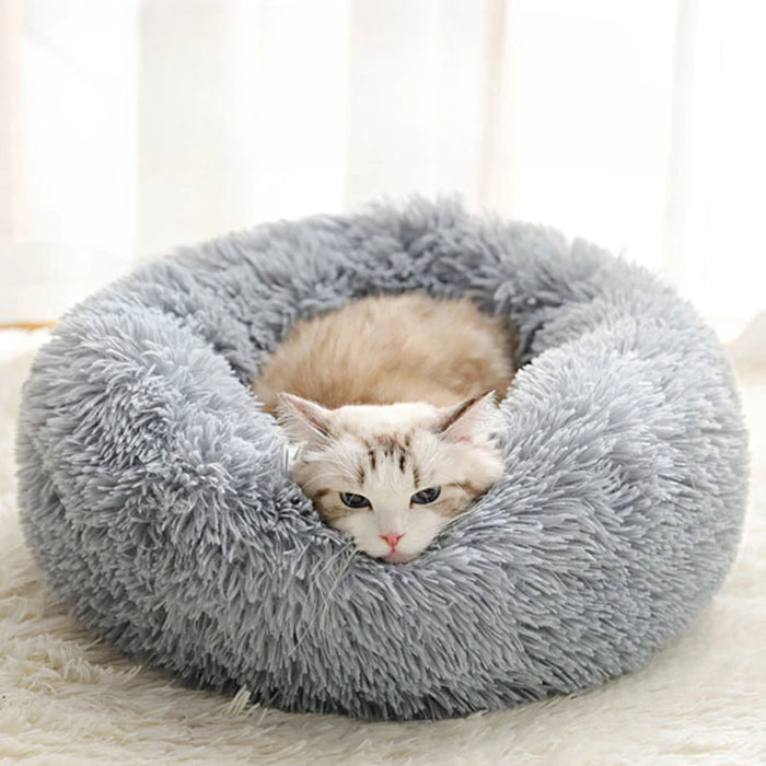 Plush Cat & Dog Nest Bed – Warm, Washable & Fluffy for Winter Comfort - Samanta Factory