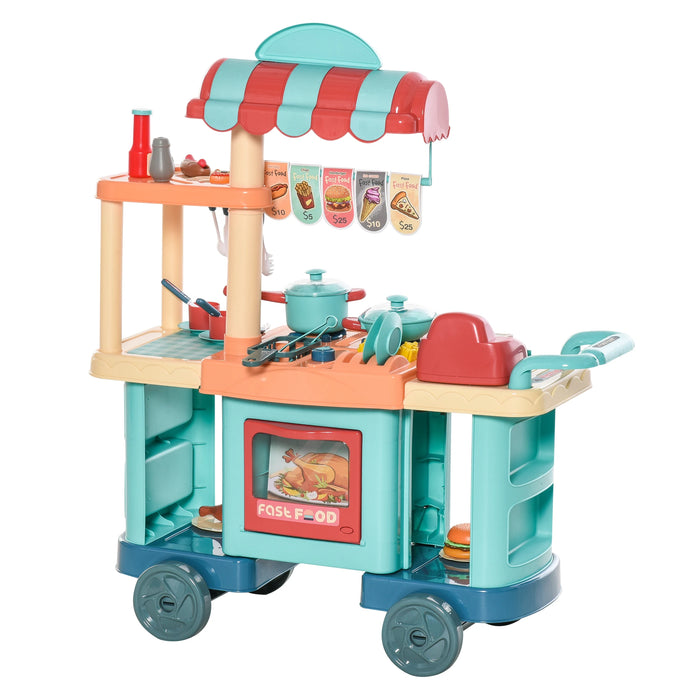 Kids Kitchen & Grocery Play Set – 50-Piece Pretend Cooking & Shopping Toy for Ages 3–6 - Samanta Factory
