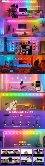 Outdoor LED String Lights – Multi-Color App & Remote Control