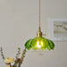Japanese Glass Pendant Light – Polished Copper Ceiling Lamp for Modern Homes - Samanta Factory