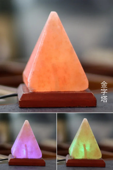Himalayan Salt Lamp – Color-Changing LED with USB & Natural Air Purification - Samanta Factory