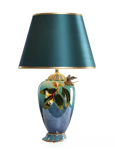 Blue modern minimalist lamp for bedroom and study ambient lighting