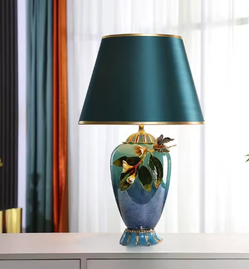 Cloisonné Lamp – European Style Bedside & Living Room Lighting - Samanta Factory