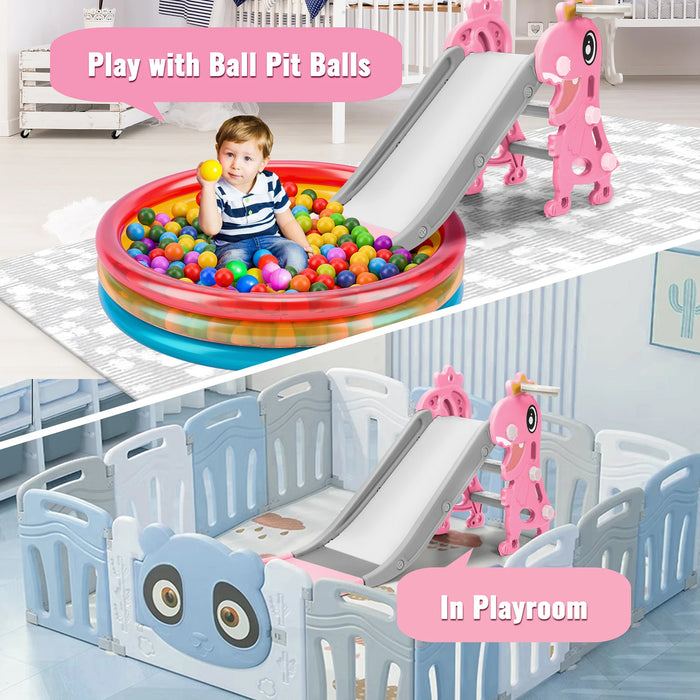 Kids Indoor Dinosaur Slide – Foldable Play Slide with Non-Slip Stairs for Ages 1–8 - Samanta Factory