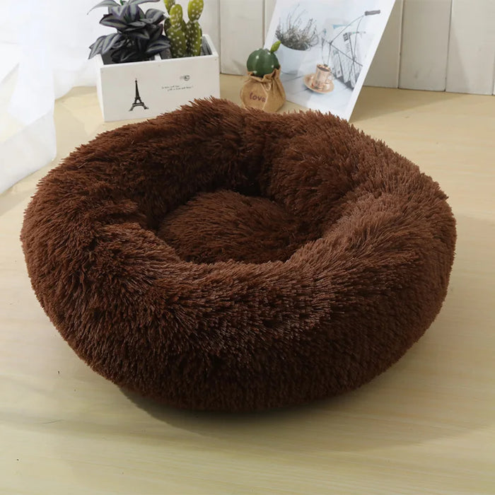 Plush Cat & Dog Nest Bed – Warm, Washable & Fluffy for Winter Comfort - Samanta Factory