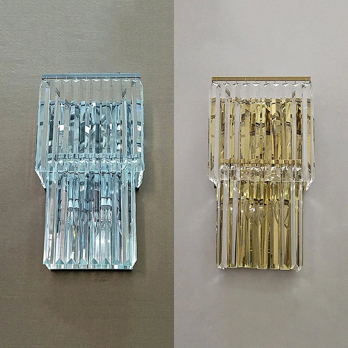 Crystal Wall Lamp – Modern Gold LED Lighting for Dining & Bedroom