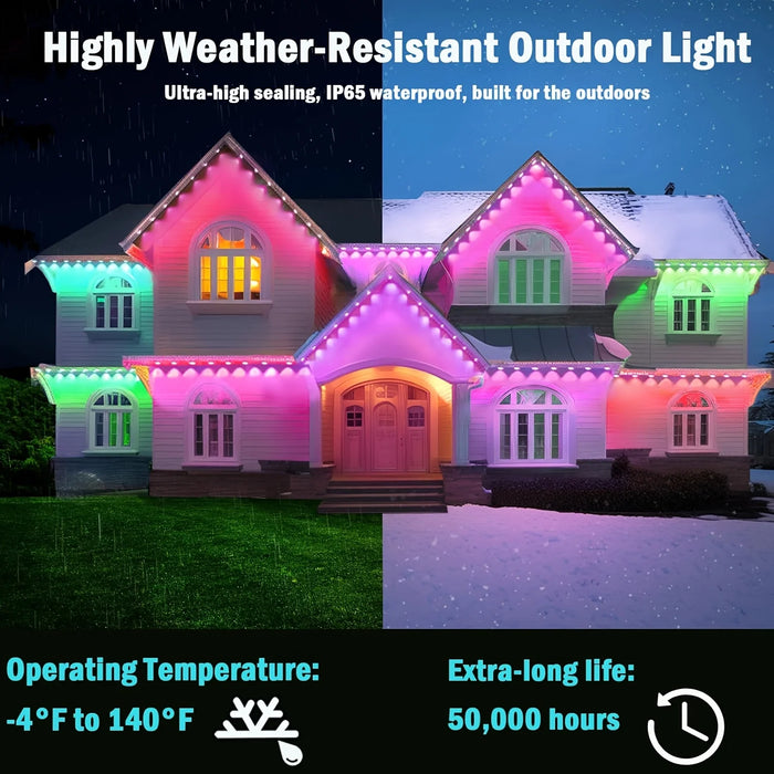 Eaves LED String Lights – Waterproof Multi-Colour Outdoor Lighting