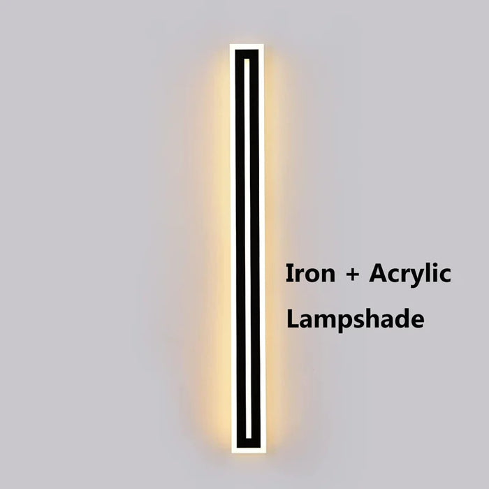 Outdoor LED Wall Light – Waterproof IP65 Long Strip Sconce for Porch & Courtyard - Samanta Factory