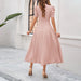Junior Y2K Midi Dress – Puff Sleeves & Slim A-Line Silhouette - Samanta Factory