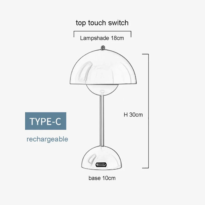 Flower Bud Desk Lamp – Touch-Controlled LED Light with Dimmable Brightness - Samanta Factory