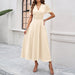 Junior Y2K Midi Dress – Puff Sleeves & Slim A-Line Silhouette - Samanta Factory