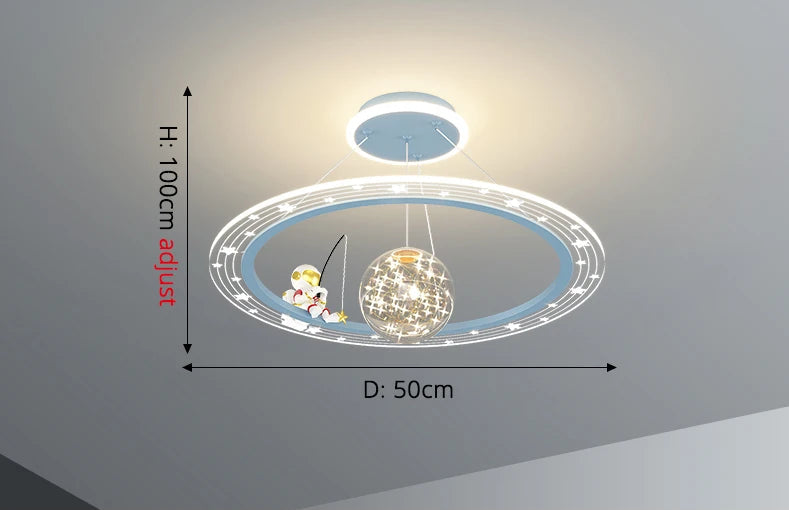 Modern Flush Mount LED Chandelier – Remote-Control Dimmable Ceiling Light