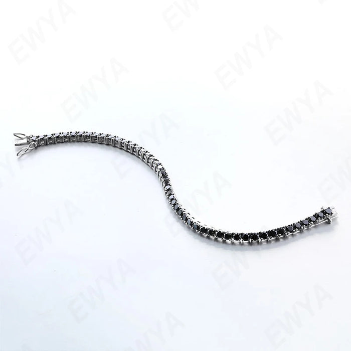 EWYA D Color Moissanite Tennis Bracelet 925 Silver 18K Gold - Samanta Factory