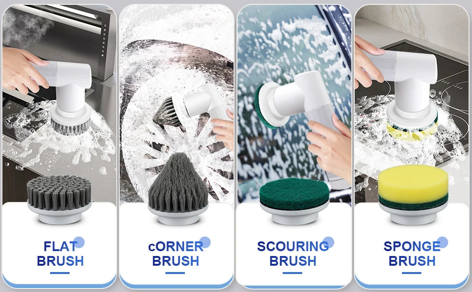 Electric Cleaning Brush – Rechargeable Scrubber with 180-Minute Runtime - Samanta Factory