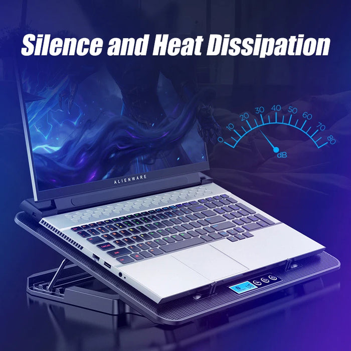 Laptop Cooling Pad – 6-Fan Ultra-Quiet Airflow for 13–18" Notebook - Samanta Factory