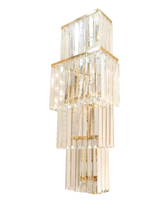 Crystal Wall Lamp – Modern Gold LED Lighting for Dining & Bedroom