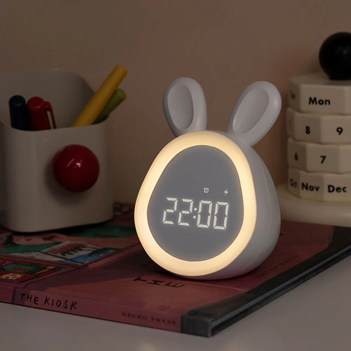 LED Cartoon Alarm Clock – Digital Display with Voice Control & Rechargeable Batter - Samanta Factory