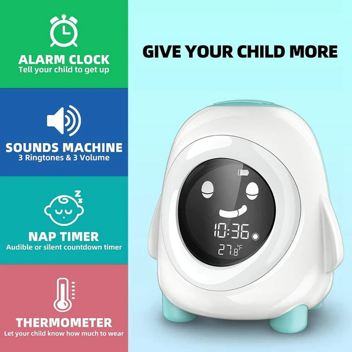 Kids Alarm Clock – Color-Changing Sleep Trainer with Night Light & Wake Indicator - Samanta Factory