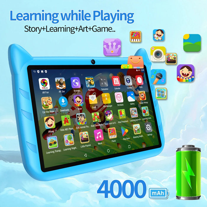 BDF 7-Inch Kids Tablet – Android 13 with 64GB Storage, Dual Cameras & Parental Controls - Samanta Factory