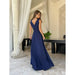 Women's Casual Dress – V-Neck Slim Fit with Waist Tie - Samanta Factory