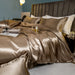 Schpert Rayon Bedding Set – Solid Color Duvet Cover with Pillowcases and Sheet, Twin to King - Samanta Factory